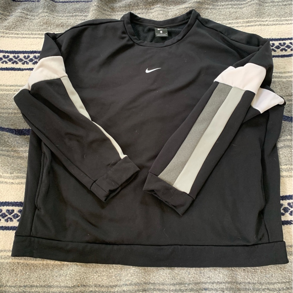Nike Women’s Fleece Oversized Sweater Black Size Large